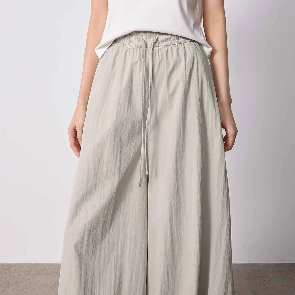 TOYOUTH Women's Wrinkle-Resistant Wide Leg Pants 2026 Summer New Straight Cut Bud Trousers, Travel Friendly