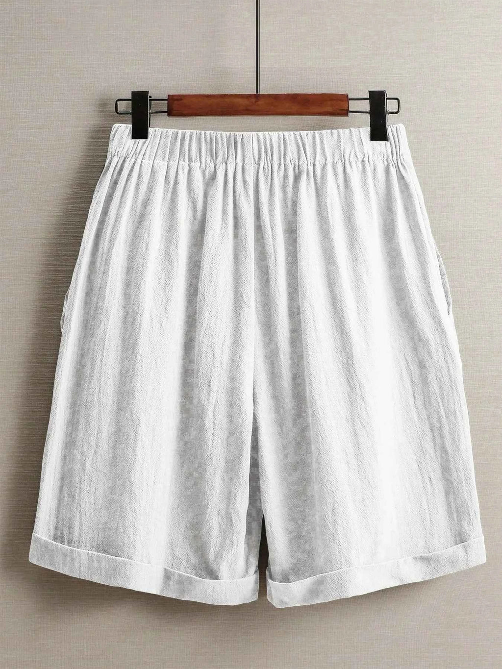 Summer women's thin five-point pants, wide-leg casual straight-leg high-waisted women's pants, fashionable outdoor sports pants