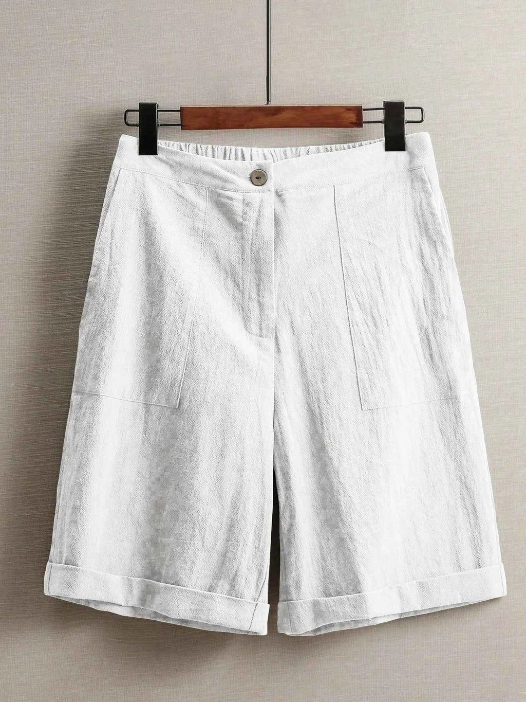 Summer women's thin five-point pants, wide-leg casual straight-leg high-waisted women's pants, fashionable outdoor sports pants